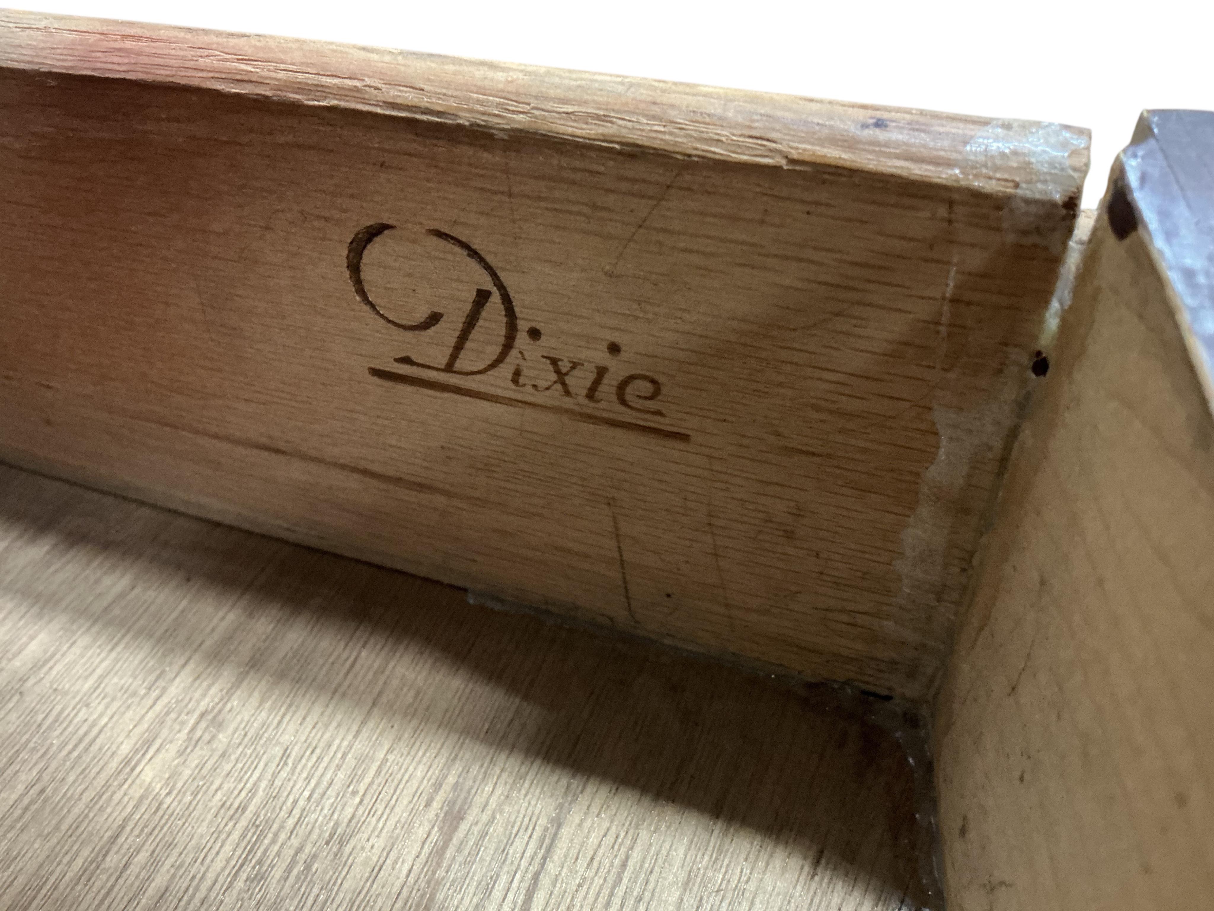 Two reproduction mahogany Dixie mahogany bowfront chests, larger width 120cm, depth 52cm, height 87cm